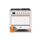 ILVE 36 Inch Majestic II Series Dual Fuel Range Gas/Propane with 6 Sealed Burners - UM096DQNS3