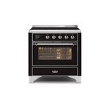 ILVE 36" Majestic II Series Electric Induction and Electric Oven Range with 5 Elements - UMI09NS3