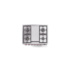 ILVE 36" Panoramagic Freestanding Single Oven Dual Fuel Range with 5 Sealed Burners and Griddle UPM09FDS3