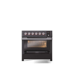 ILVE 36"Panoramagic Series Freestanding Electric Double Oven Range with 5 Elements, Triple Glass Cool Door, Convection Oven, TFT UPMI09S3