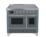 ILVE 40 Inch Majestic II Series Freestanding Electric Double Oven Range - UMDI10NS3