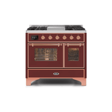ILVE 40 Inch Majestic II Series Natural Gas/ Propane Gas Burner and Electric Oven with 6 Sealed Burners - UMD10FDNS3