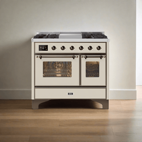 ILVE 40 Inch Majestic II Series Natural Gas/ Propane Gas Burner and Electric Oven with 6 Sealed Burners (UMD10FDNS3)