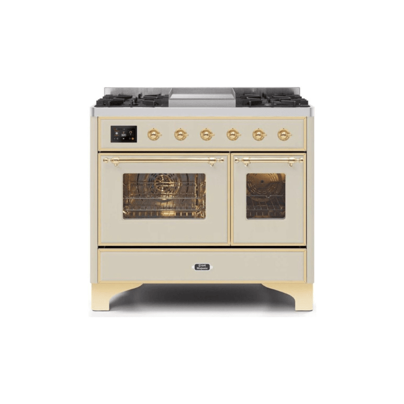 ILVE 40 Inch Majestic II Series Natural Gas/ Propane Gas Burner and Electric Oven with 6 Sealed Burners - UMD10FDNS3