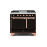 ILVE 40 Inch Majestic II Series Natural/ Propane Gas Burner and Electric Oven Range with 6 Sealed Burners - UMD10FDQNS3