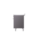 ILVE 40" Professional Plus II Series Freestanding Electric Double Oven Range with 5 Elements, Triple Glass Cool Door - UPDI406WMP