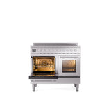 ILVE 40" Professional Plus II Series Freestanding Electric Double Oven Range with 5 Elements, Triple Glass Cool Door - UPDI406WMP