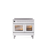 ILVE 40" Professional Plus II Series Freestanding Electric Double Oven Range with 5 Elements, Triple Glass Cool Door - UPDI406WMP