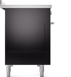 ILVE 48" Professional Plus II Series Freestanding Electric Double Oven Range with 8 Elements, Triple Glass Cool Door, Convection Oven, TFT Oven Control Display and Child Lock UPI486WMP