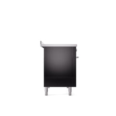 ILVE 48" Professional Plus II Series Freestanding Electric Double Oven Range with 8 Elements, Triple Glass Cool Door, Convection Oven, TFT Oven Control Display and Child Lock UPI486WMP