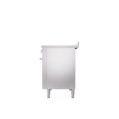 ILVE 48" Professional Plus II Series Freestanding Electric Double Oven Range with 8 Elements, Triple Glass Cool Door, Convection Oven, TFT Oven Control Display and Child Lock UPI486WMP