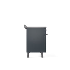 ILVE 48" Professional Plus II Series Freestanding Electric Double Oven Range with 8 Elements, Triple Glass Cool Door, Convection Oven, TFT Oven Control Display and Child Lock UPI486WMP