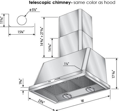 ILVE 60" Wall Mount Range Hood features 600 CFM Blower Antigrease Filter 2 Warming Lights Filter Light Indicator Autooff Function and 4 Fan Speeds - UAM150