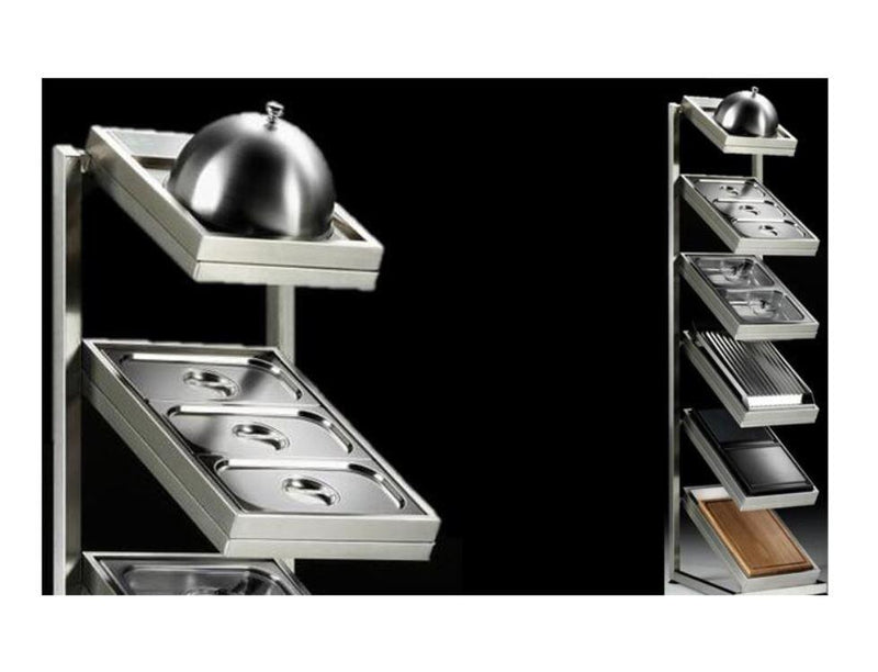 ILVE Accessory Pack and Display Stand with BainMarie, Steam Cooker, Steak Pans, Chopping Board, BBQ Grill, and Griddle Dome EOPT0001