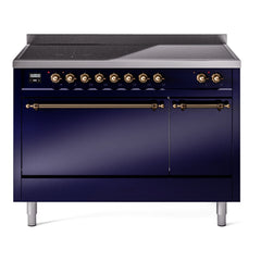 ILVE Nostalgie II 48" Electric Range with 6 Induction Elements Solid Door UPI486QNMP