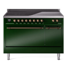 ILVE Nostalgie II 48" Electric Range with 6 Induction Elements Solid Door UPI486QNMP