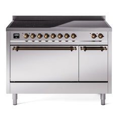 ILVE Nostalgie II 48" Electric Range with 6 Induction Elements Solid Door UPI486QNMP