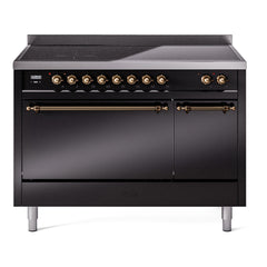 ILVE Nostalgie II 48" Electric Range with 6 Induction Elements Solid Door UPI486QNMP