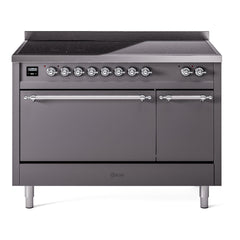 ILVE Nostalgie II 48" Electric Range with 6 Induction Elements Solid Door UPI486QNMP