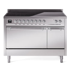 ILVE Nostalgie II 48" Electric Range with 6 Induction Elements Solid Door UPI486QNMP