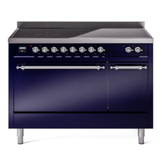 ILVE Nostalgie II 48" Electric Range with 6 Induction Elements Solid Door UPI486QNMP