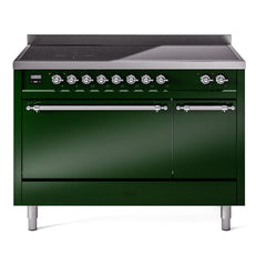 ILVE Nostalgie II 48" Electric Range with 6 Induction Elements Solid Door UPI486QNMP
