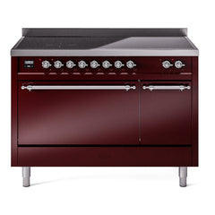 ILVE Nostalgie II 48" Electric Range with 6 Induction Elements Solid Door UPI486QNMP