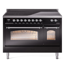 ILVE Nostalgie II 48" Electric Range with 6 Induction Elements Solid Door UPI486QNMP
