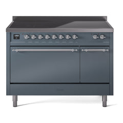 ILVE Nostalgie II 48" Electric Range with 6 Induction Elements Solid Door UPI486QNMP