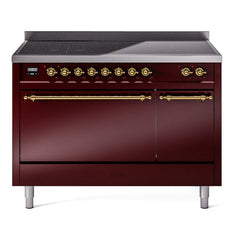ILVE Nostalgie II 48" Electric Range with 6 Induction Elements Solid Door UPI486QNMP
