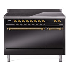 ILVE Nostalgie II 48" Electric Range with 6 Induction Elements Solid Door UPI486QNMP
