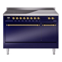 ILVE Nostalgie II 48" Electric Range with 6 Induction Elements Solid Door UPI486QNMP