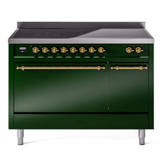 ILVE Nostalgie II 48" Electric Range with 6 Induction Elements Solid Door UPI486QNMP