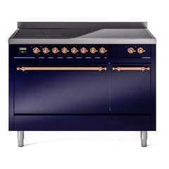 ILVE Nostalgie II 48" Electric Range with 6 Induction Elements Solid Door UPI486QNMP