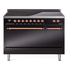 ILVE Nostalgie II 48" Electric Range with 6 Induction Elements Solid Door UPI486QNMP