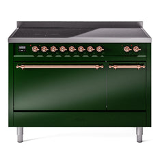 ILVE Nostalgie II 48" Electric Range with 6 Induction Elements Solid Door UPI486QNMP