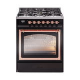 ILVE Nostalgie II Noblesse 30″ Dual Fuel Range Triple Glass Door - UN30NMP
