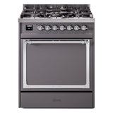 ILVE Nostalgie II Noblesse 30″ Dual Fuel Range Solid Door - UN30QNMP