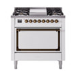 ILVE Nostalgie II Noblesse 36″ Dual Fuel Range with Solid Door UN36FQNMP