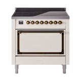 ILVE Nostalgie II Noblesse 36″ Induction Freestanding Range with Solid Door UNI366QNMP