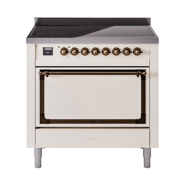 ILVE Nostalgie II Noblesse 36″ Induction Freestanding Range with Solid Door UNI366QNMP