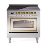 ILVE Nostalgie II Noblesse 36″ Induction Freestanding Range with Triple Glass Door - UNI366NMP