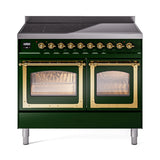 ILVE Nostalgie II Noblesse 40″ Induction Freestanding Range with Triple Glass Door - UNDI406NMP