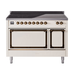 ILVE Nostalgie II Noblesse 48″ Induction Freestanding Range with Solid Door UNI486QNMP