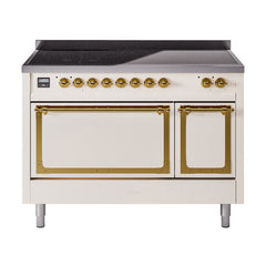 ILVE Nostalgie II Noblesse 48″ Induction Freestanding Range with Solid Door UNI486QNMP
