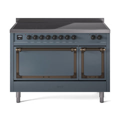 ILVE Nostalgie II Noblesse 48″ Induction Freestanding Range with Solid Door UNI486QNMP