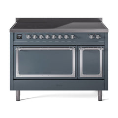 ILVE Nostalgie II Noblesse 48″ Induction Freestanding Range with Solid Door UNI486QNMP