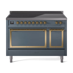 ILVE Nostalgie II Noblesse 48″ Induction Freestanding Range with Solid Door UNI486QNMP