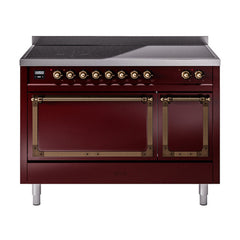 ILVE Nostalgie II Noblesse 48″ Induction Freestanding Range with Solid Door UNI486QNMP