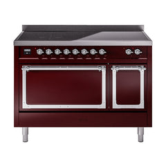 ILVE Nostalgie II Noblesse 48″ Induction Freestanding Range with Solid Door UNI486QNMP